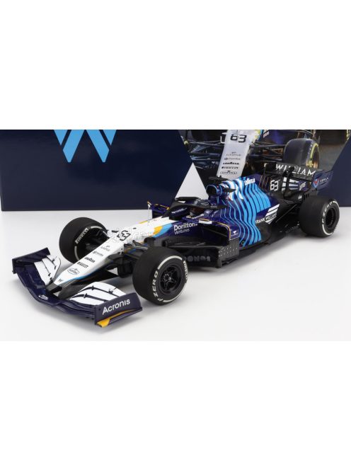 Minichamps - WILLIAMS F1  FW43B MERCEDES M12 EQ POWER+ TEAM  WILLIAMS RACING N 63 SAUDI ARABIA GP 2021 GEORGE RUSSEL WHITE LIGHT BLUE