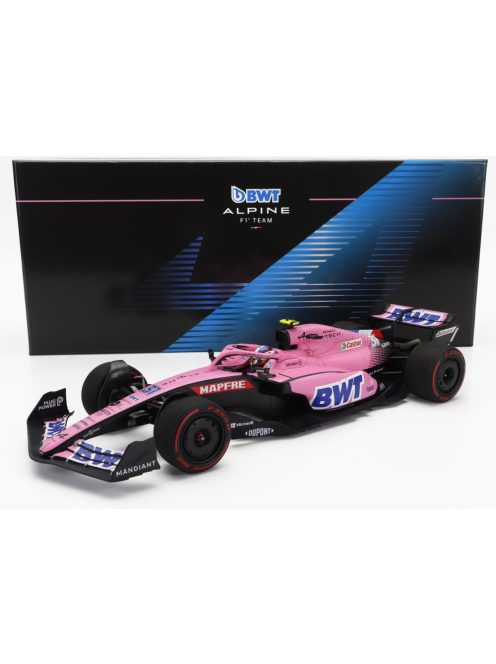 Minichamps - RENAULT F1 A522 TEAM ALPINE BWT N 31 7th BAHRAIN GP 2022 ESTEBAN OCON BLUE PINK