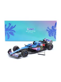   Minichamps - RENAULT F1  A523 TEAM BWT ALPINE N 31 9th MIAMI GP WITH PIT BOARD 2023 ESTEBAN OCON BLUE BLACK PINK