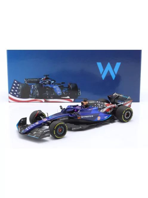 Minichamps - WILLIAMS F1  FW45 TEAM WILLIAMS RACING GULF N 23 AUSTIN USA GP 2023 ALEXANDER ALBON BLUE BLACK