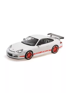   Minichamps - 1:18 Porsche 911 (996) GT3 RS, White/with Red Decor and Red Rims