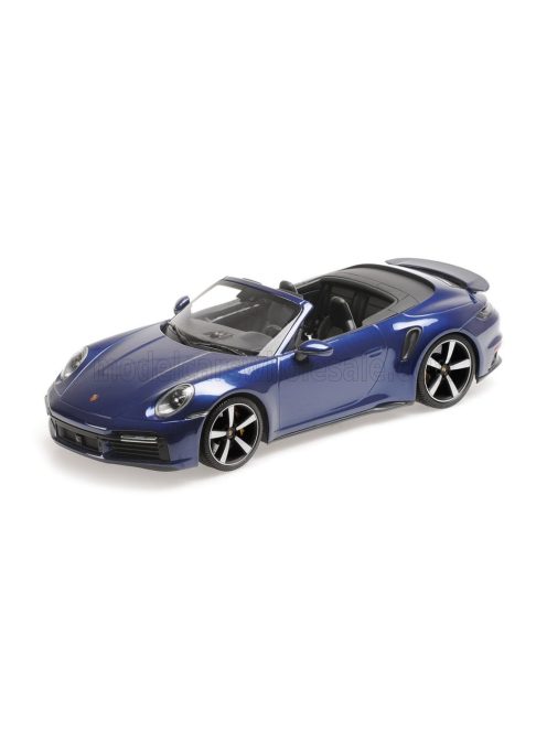 Minichamps - PORSCHE 911 992 TURBO S CABRIOLET OPEN 2020 BLUE MET
