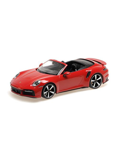Minichamps - 1:18 Porsche 911 (992) Turbo S Cabriolet, Red, 2020 - Minichamps