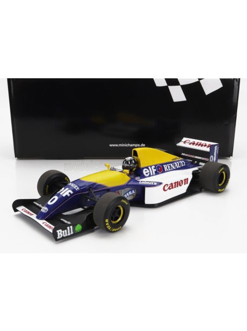 Minichamps - WILLIAMS F1  FW15C RENAULT N 0 SEASON 1993 DAMON HILL BLUE YELLOW WHITE