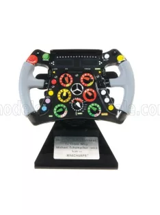   Minichamps - ACCESSORIES STEERING WHEEL - VOLANTE F1  MERCEDES GP MGPW03 PETRONAS SEASON 2012 MICHAEL SCHUMACHER BLACK SILVER
