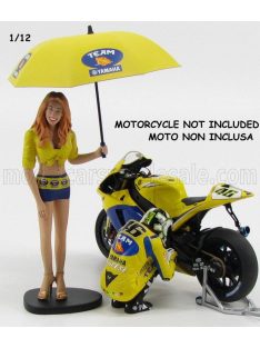   Minichamps - FIGURES PILOTA VALENTINO ROSSI E OMBRELLINA MOTOGP 2006 YELLOW BLACK