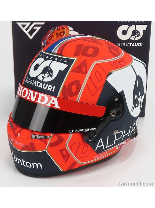 Mini Helmet - Bell Helmet F1 Casco Helmet At02 Honda Ra620H Team Alpha Tauri N 10 Season 2021 Pierre Gasly Red Black