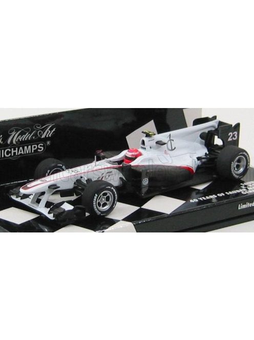 Minichamps - SAUBER F1  C29 N 23 - 40th ANNIVERSARY SAUBER - GP GERMAN 2010 K.KOBAYASHI WHITE GREY MET