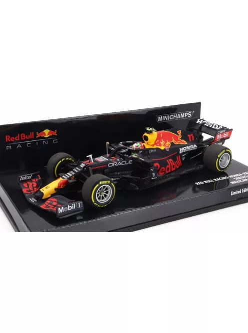 Minichamps - RED BULL F1  RB16B HONDA RA620H TEAM ASTON MARTIN N 11 3rd MEXICO GP 2021 SERGIO PEREZ MATT BLUE YELLOW RED