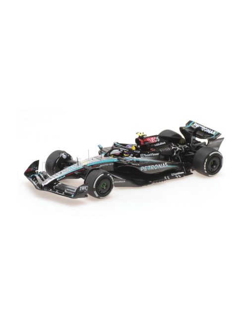 Minichamps - MERCEDES GP  F1  W15 EQ PERFORMANCE TEAM AMG PETRONAS MOTORSPORT N 44 4th AUSTRIAN GP 2024 LEWIS HAMILTON BLACK SILVER GREEN