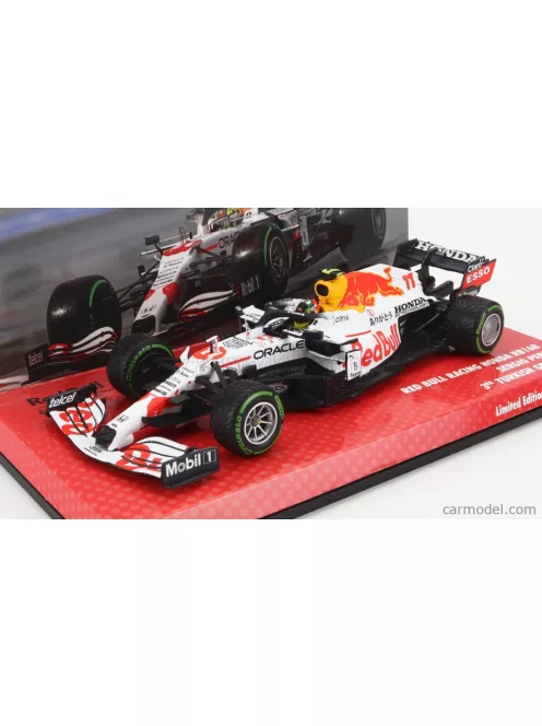 Minichamps - Red Bull F1 Rb16B Honda Ra620H Team Aston Martin N 11 3Rd Turkish Gp 2021 Sergio Perez White Red