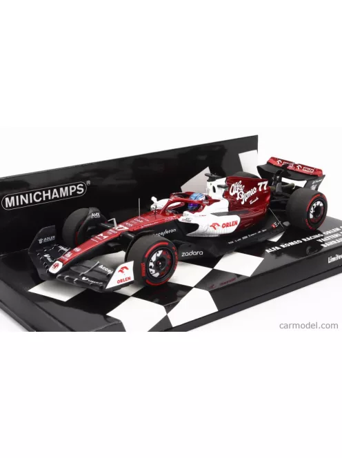 Minichamps - Alfa Romeo F1  C42 Team Orlen Racing N 77 Bahrain Gp 2022 Valtteri Bottas White Red Met