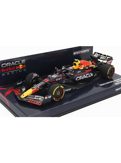 Minichamps - RED BULL F1  RB18 TEAM ORACLE RED BULL RACING N 11 3rd MEXICO GP 2022 SERGIO PEREZ MATT BLUE YELLOW RED