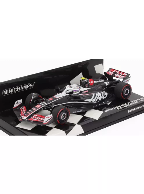 Minichamps - HAAS F1  FW24 TEAM MONEYGRAM HAAS N 27 SEASON 2024 NICO HULKENBERG BLACK WHITE