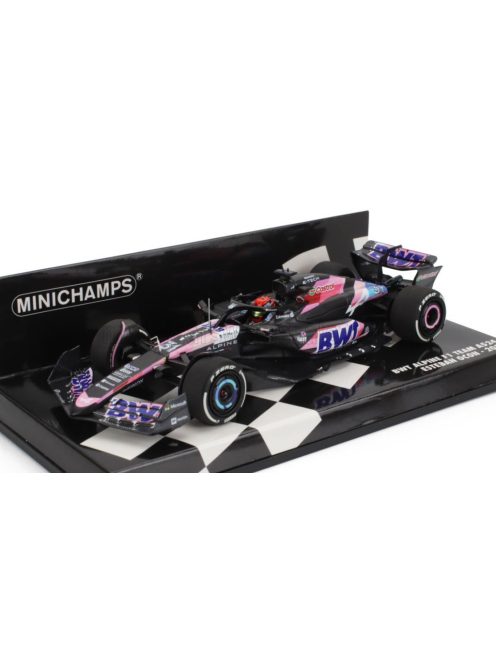 Minichamps - ALPINE F1  A524 TEAM BWT ALPINE N 31 SEASON 2024 ESTEBAN OCON BLACK BLUE PINK