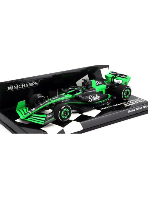 Minichamps - SAUBER F1  C44 TEAM STAKE KICK N 77 SEASON 2024 VALTTERI BOTTAS GREEN BLACK