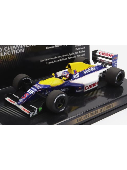Minichamps - WILLIAMS F1  FW14B RENAULT N 5 WORLD CHAMPION DIRTY VERSION SEASON 1992 NIGEL MANSELL BLUE YELLOW WHITE
