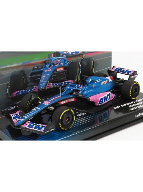 Minichamps - RENAULT F1 A522 TEAM ALPINE BWT N 14 AUSTRALIAN GP 2022 FERNANDO ALONSO BLUE PINK