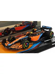   Minichamps - McLAREN F1  MCL36 MERCEDES TEAM MCLAREN N 4 BAHRAIN GP 2022 LANDO NORRIS ORANGE LIGHT BLUE