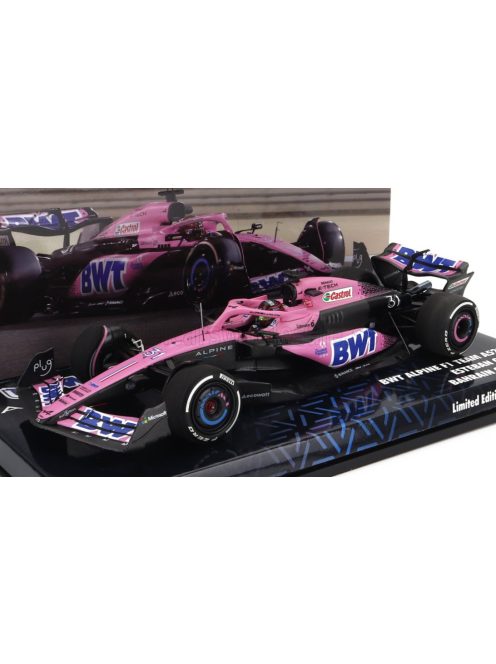 Minichamps - RENAULT F1  A523 TEAM BWT ALPINE N 31 BAHRAIN GP 2023 ESTEBAN OCON PINK BLUE BLACK