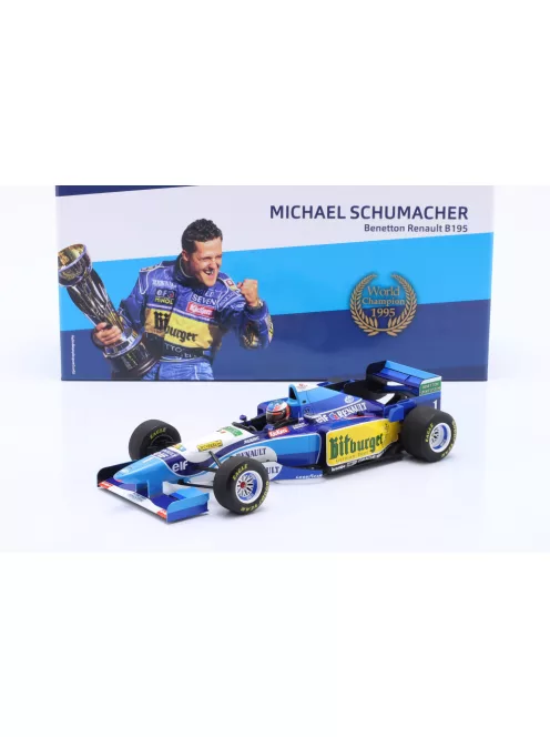 Minichamps - BENETTON F1  B195 TEAM MILD SEVEN RENAULT N 1 WORLD CHAMPION WINNER PACIFIC GP 1995 MICHAEL SCHUMACHER BLUE YELLOW
