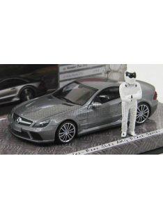   Minichamps - MERCEDES BENZ SL65 AMG (R230) V12 BITURBO - BLACK SERIES 2009 - TOP GEAR WHIT FIGURES GREY MET