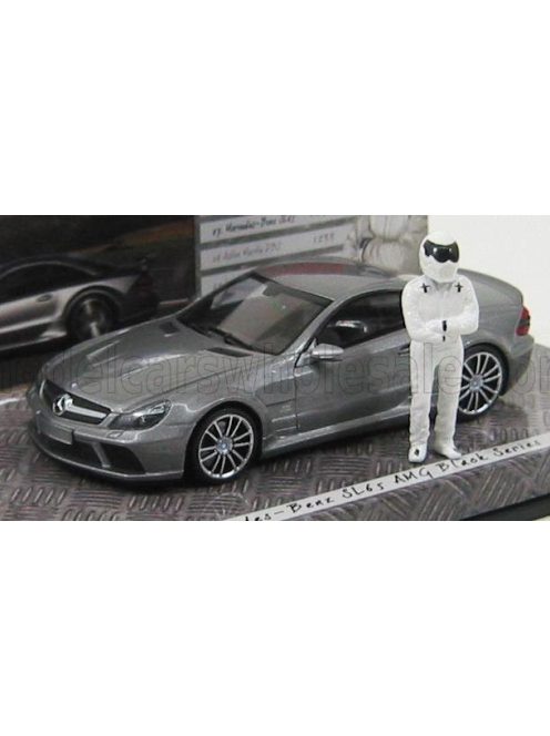Minichamps - MERCEDES BENZ SL65 AMG (R230) V12 BITURBO - BLACK SERIES 2009 - TOP GEAR WHIT FIGURES GREY MET