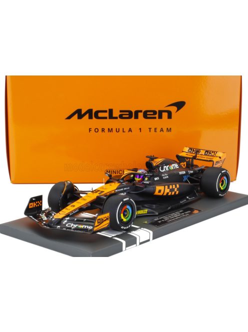 Minichamps - McLAREN F1  MCL60 TEAM McLAREN N 81 3rd JAPAN GP 2023 OSCAR PIASTRI ORANGE BLUE BLACK