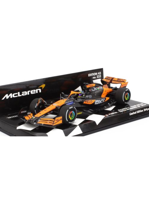 Minichamps - McLAREN F1  MCL38 TEAM MCLAREN N 81 SEASON 2024 OSCAR PIASTRI ORANGE BLACK