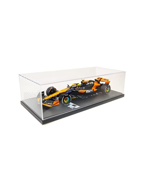 Minichamps - McLAREN F1  MCL38 TEAM MCLAREN N 4 WINNER MIAMI GP 2024 FIRST F1 VICTORY LANDO NORRIS - CON VTERINA - WITH SHOWCASE ORANGE BLACK