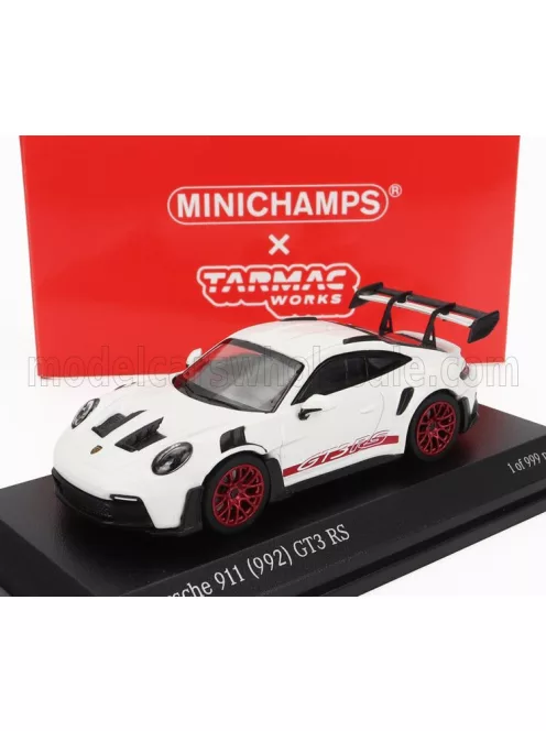 Minichamps - PORSCHE 911 992 GT3 RS COUPE 2022 WHITE RED
