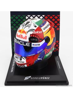   Mini Helmet - Schuberth Helmet F1 Casco Helmet Red Bull Rb18 Team Oracle Red Bull Racing N 11 2Nd Japan Gp 2022 Sergio Perez White Silver