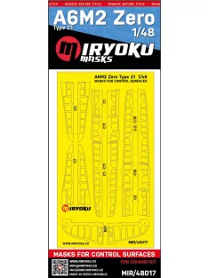   Miryoku - 1/48 A6M2 Zero Type 21 -  Masks for control surfaces