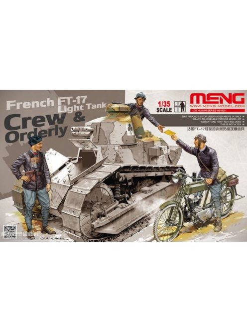 Meng Model - French Ft-17 Light Tank Crew & Orderly