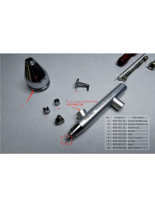 Meng Model - Nozzle -VERMILION BIRD 0.3mm AIRBRUSH