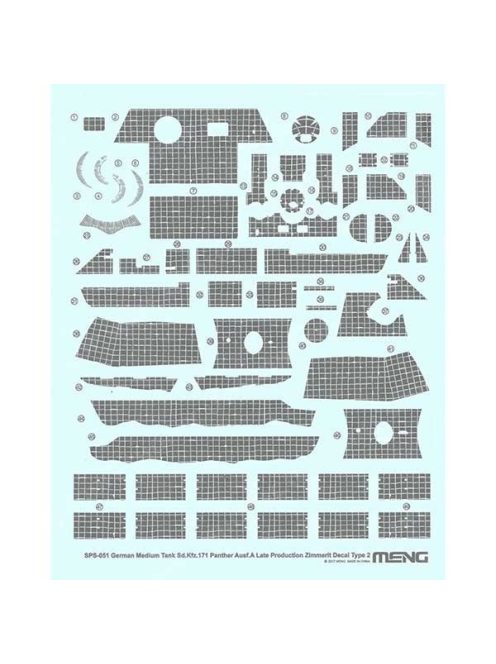 Meng Model - German Medium Tank Panther Ausf.A Late Zimmerit Decal Type B