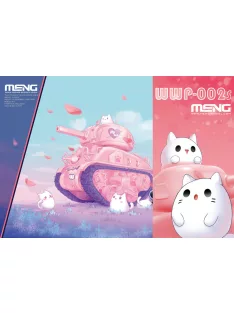   Meng Model - M4A1 Sherman (CartoonModel,pink color incl.resin cartoon kitten figurines)