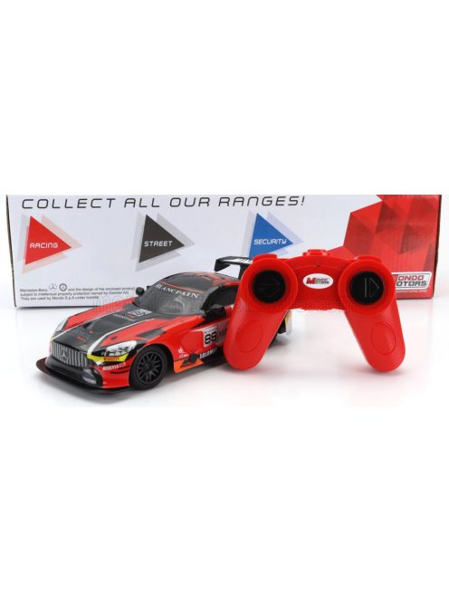 Mondomotors - MERCEDES BENZ GT3 AMG N 88 RACING 2022 RED BLACK SILVER