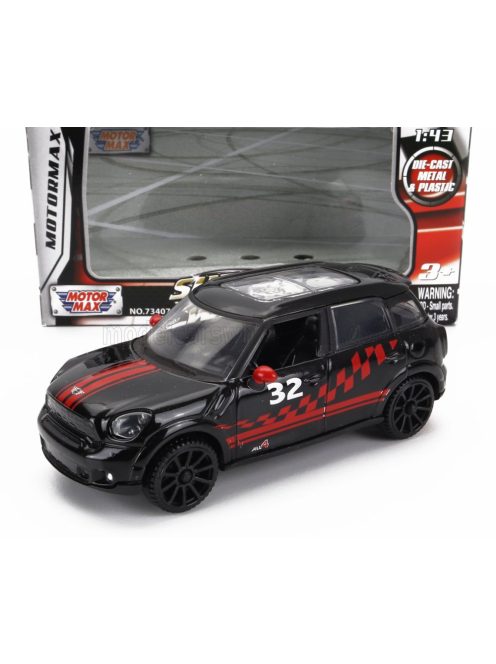 Motor-Max - MINI COOPER S COUNTRYMAN N 32 RACING 2011 BLACK RED