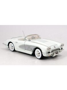 Motor-Max - Chevrolet Corvette, weiss/silber, 1958, 1:18