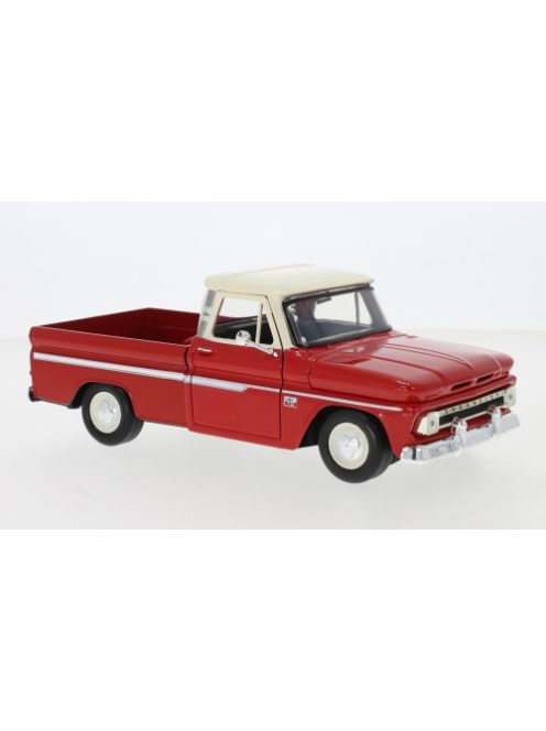 Motor-Max - Chevrolet C10 Fleetside Pick Up, rot/hellbeige, 1966, 1:24