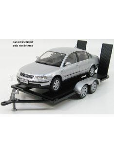   Motor-Max - ACCESSORIES CARRELLO TRASPORTO AUTO 2-ASSI - CAR TRANSPORTER TRAILER BLACK SILVER