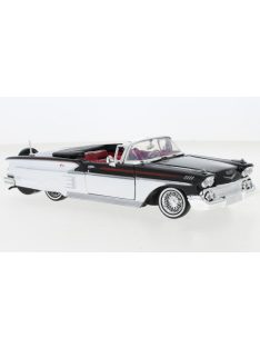   Motor-Max - Chevrolet Impala Convertible, schwarz/weiss, 1958, 1:24