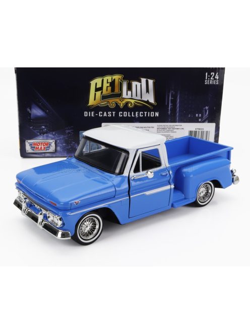 Motor-Max - GMC C1000 FENDERSIDE PICK-UP 1966 BLUE WHITE