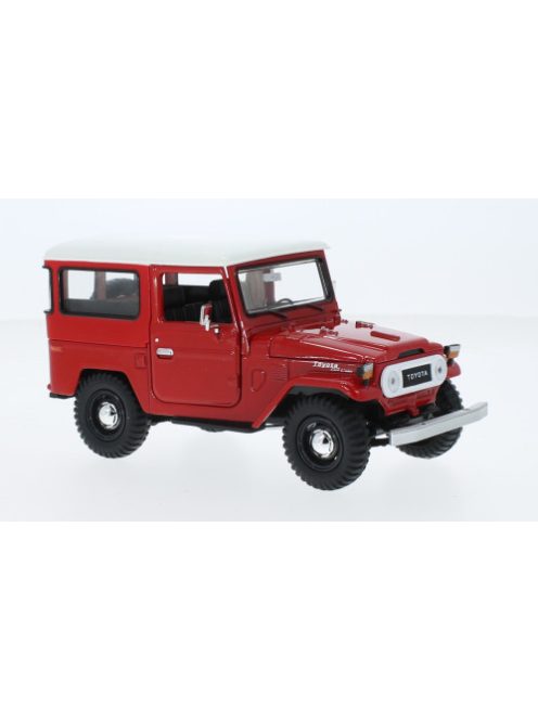 Motor-Max - Toyota FJ40 Hardtop Land Cruiser, rot/weiss, 1:24