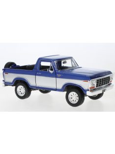 Motor-Max - Ford Bronco Ranger XLT, blau/silber, 1978, 1:24