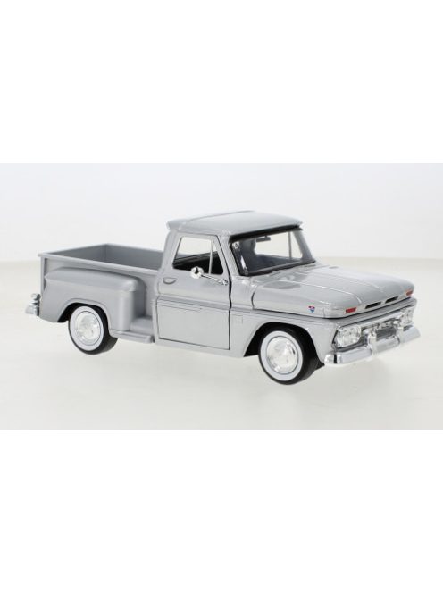 Motor-Max - GMC C-1000 Fenderside, silber, 1966, 1:24