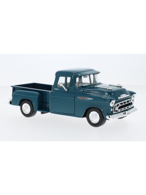 Motor-Max - Chevrolet 3100 Stepside Pick Up, dunkeltürkis, 1957, 1:24