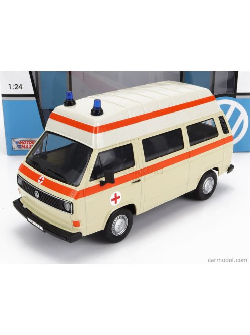 Motor-Max - Volkswagen T3 Minibus High Roof Ambulance 1983 Cream White