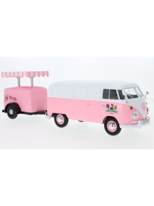 Motor-Max - VW T1 Kastenwagen, rosa/weiss, 1:24